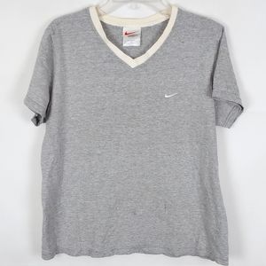 Y2K Vintage V-Neck Nike T-Shirt Womens M Athleisure Gorpcore Activewear Casual